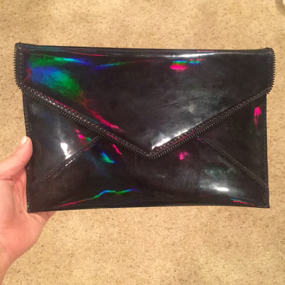 NEW Iridescent crossbody/clutch